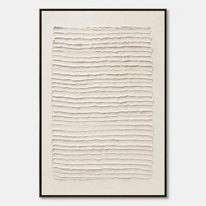 STRATA: Textured Wabi-Sabi Minimalist Abstract Painting | hanging in living room, Minimalist wall art
