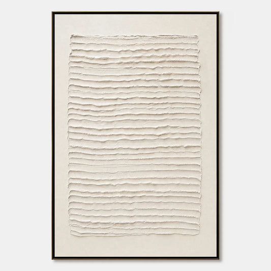 STRATA: Textured Wabi-Sabi Minimalist Abstract Painting | hanging in living room, Minimalist wall art