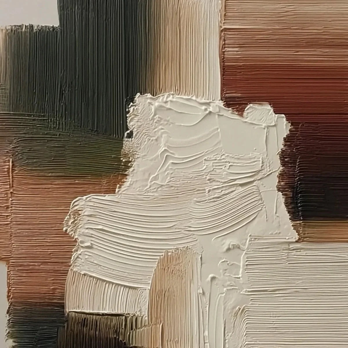 STRATA: Vertical Wabi Sabi Textured Abstract Painting | rectangular format, hand-painted canvas edge