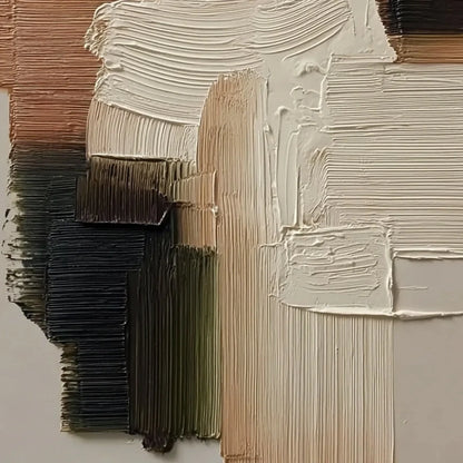 STRATA: Vertical Wabi Sabi Textured Abstract Painting | rolled canvas, ready for custom framing