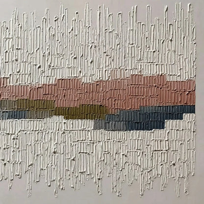 STRATA: Wabi Sabi Textured Abstract Horizontal Wall Art | rolled canvas, ready for custom framing