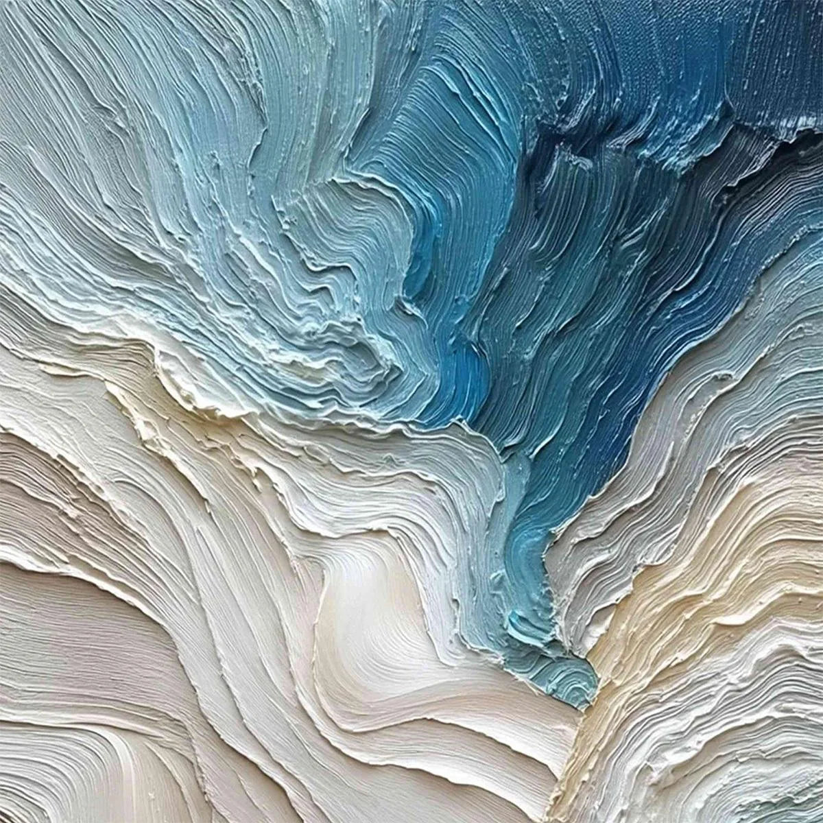 STRATUM: Vertical Abstract Impasto Landscape Painting | rolled canvas, ready for custom framing