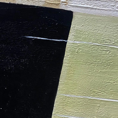 STRUCTURED FORMS: Minimalist Abstract Block Oil Painting | rectangular format, hand-painted canvas edge