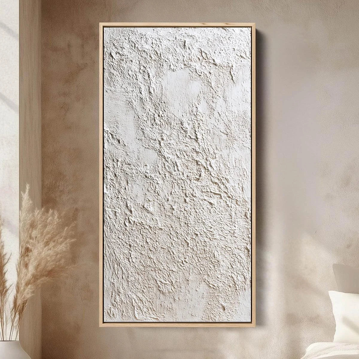 STUCCO: Heavily Textured Wabi Sabi Abstract Painting | Abstract closeup, raised brushwork detail