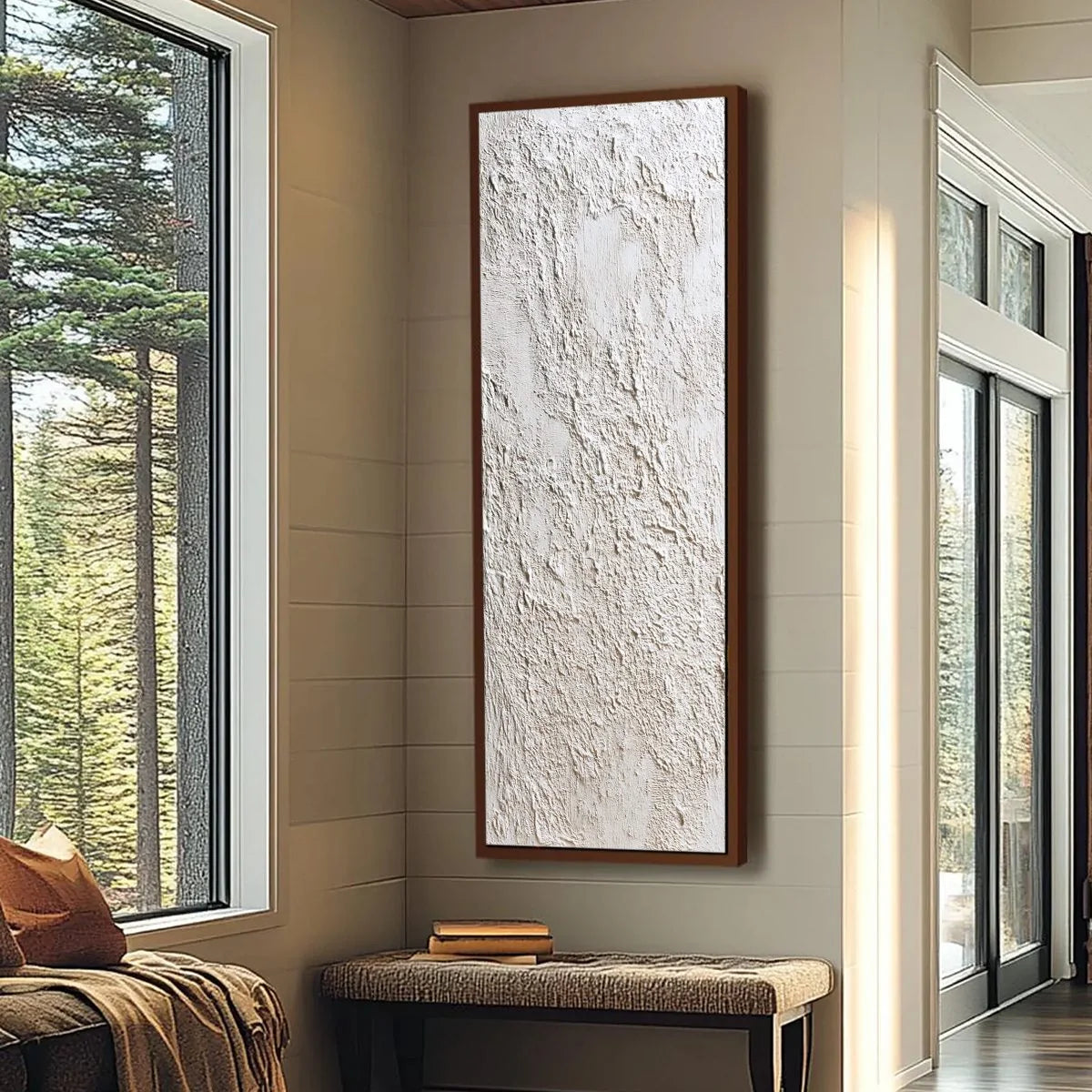 STUCCO: Heavily Textured Wabi Sabi Abstract Painting | Abstract mood, soft natural light studio shot