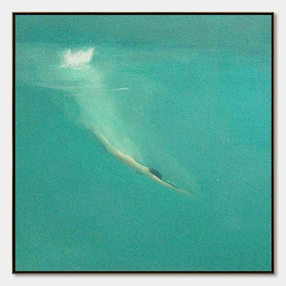 SUBMERGE: Minimalist Wabi Sabi Sea Painting | hanging in living room, Minimalist wall art