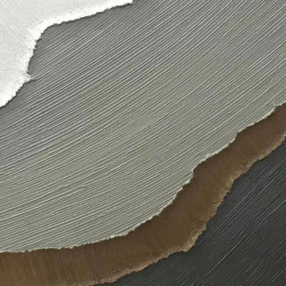 EARTH TONES: Textured Abstract Landscape Painting in Neutral Colors | rectangular format, hand-painted canvas edge