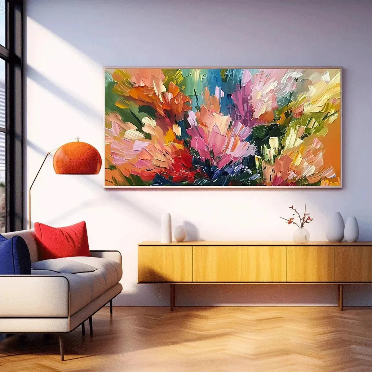 SUMMER BOUQUET: Impressionistic Floral Painting in Vibrant Colors | Impressionist mood, soft natural light studio shot