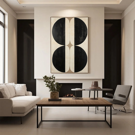 SYMMETRY: Minimalist Geometric Abstract Oil Painting