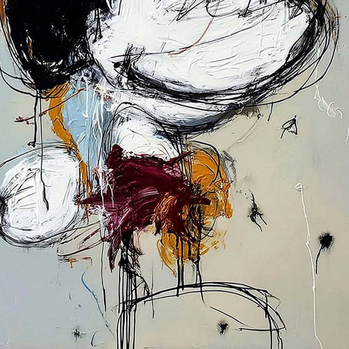 SYNCOPATION: Large Vertical Abstract Painting with Dynamic Lines | rolled canvas, ready for custom framing