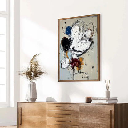 SYNCOPATION: Large Vertical Abstract Painting with Dynamic Lines | multi-color palette, original oil on stretched canvas art
