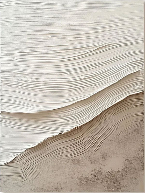 Tactile Neutral Wall Art – Earthy Textured Minimalism shown as textured wall art with a clear view of the artwork, color palette, and hand-finished canvas surface.