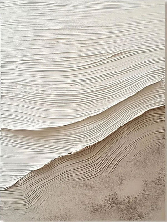 Tactile Neutral Wall Art – Earthy Textured Minimalism shown as textured wall art with a clear view of the artwork, color palette, and hand-finished canvas surface.