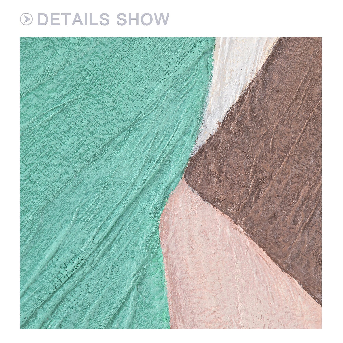 Teal Brown Abstract Painting: Textured Minimalist Wall Art #3