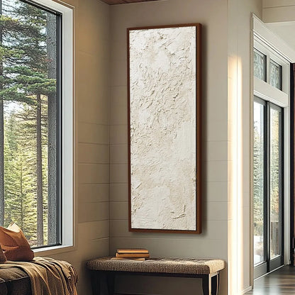 TERRA ALBA: Textured Wabi Sabi Abstract Painting | Abstract mood, soft natural light studio shot