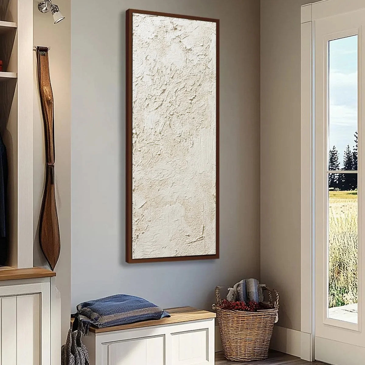 TERRA ALBA: Textured Wabi Sabi Abstract Painting | multi-color palette, original oil on stretched canvas art