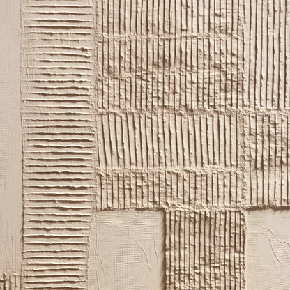TERRA ALBA: Textured Wabi Sabi Minimalist Abstract Painting | rectangular format, hand-painted canvas edge