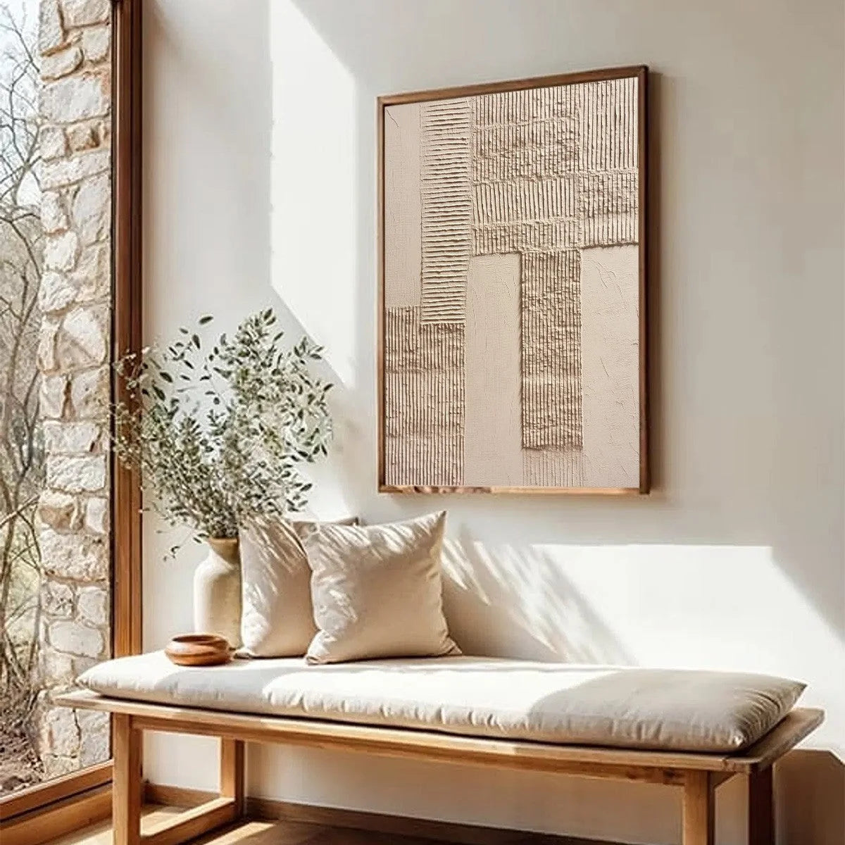 TERRA ALBA: Textured Wabi Sabi Minimalist Abstract Painting | multi-color palette, original oil on stretched canvas art