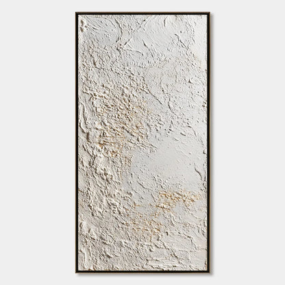 TERRA ALBA: Textured Wabi Sabi Minimalist Abstract Painting | hanging in living room, Minimalist wall art
