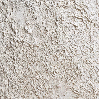 TERRA ALBA: Textured White Wabi Sabi Minimalist Painting | rectangular format, hand-painted canvas edge