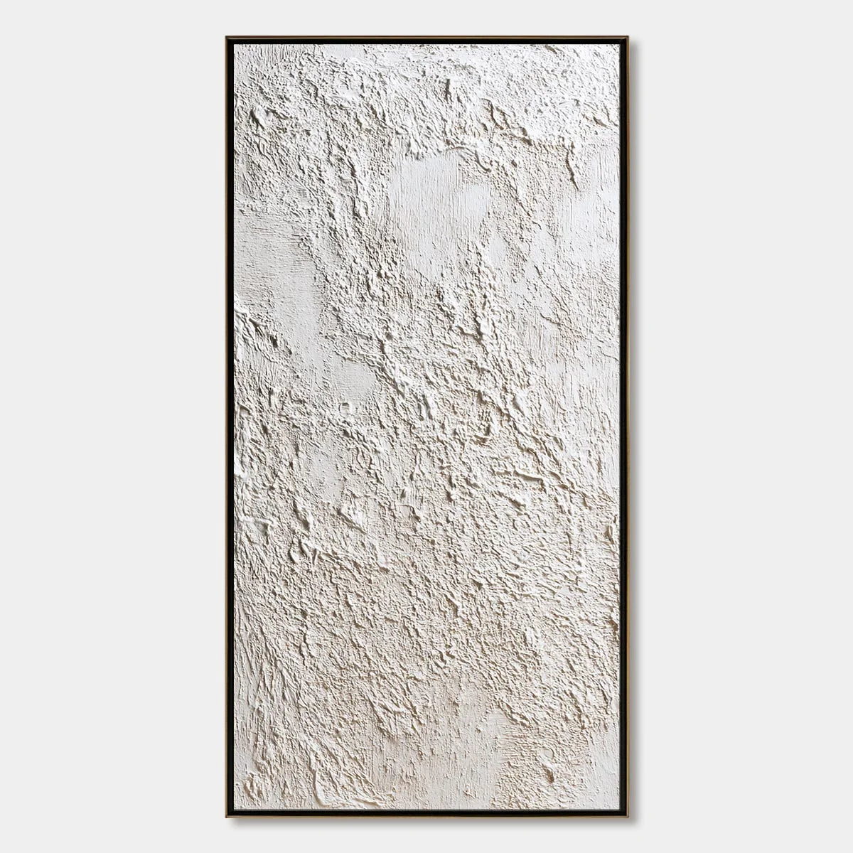 TERRA ALBA: Textured White Wabi Sabi Minimalist Painting | hanging in living room, Minimalist wall art