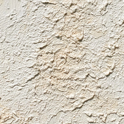 TERRA BLANCA: Heavy Texture Minimalist Wabi Sabi Painting | rectangular format, hand-painted canvas edge