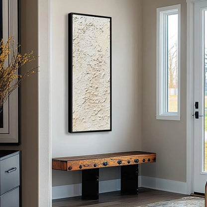 TERRA BLANCA: Heavy Texture Minimalist Wabi Sabi Painting | multi-color palette, original oil on stretched canvas art