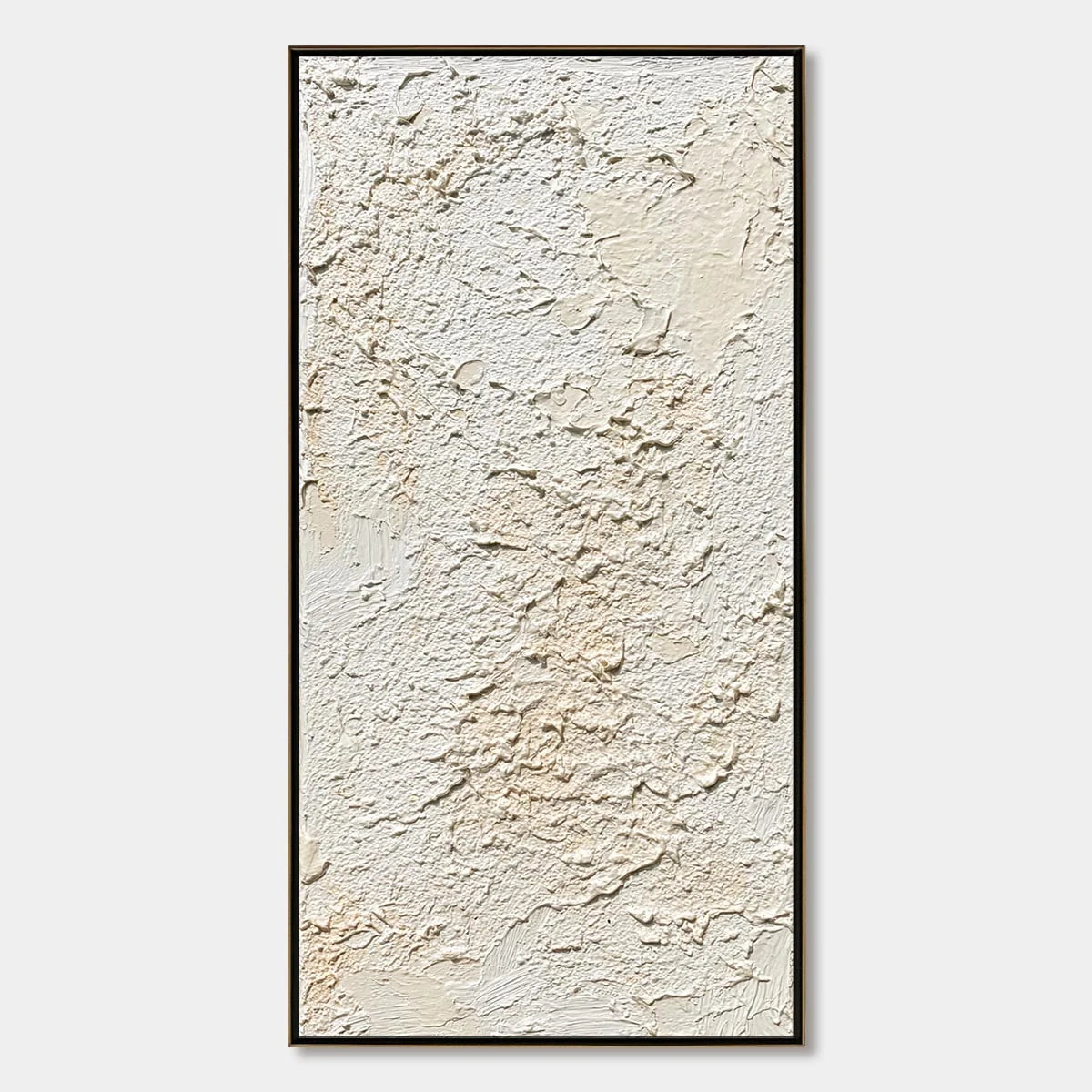 TERRA BLANCA: Heavy Texture Minimalist Wabi Sabi Painting | hanging in living room, Minimalist wall art