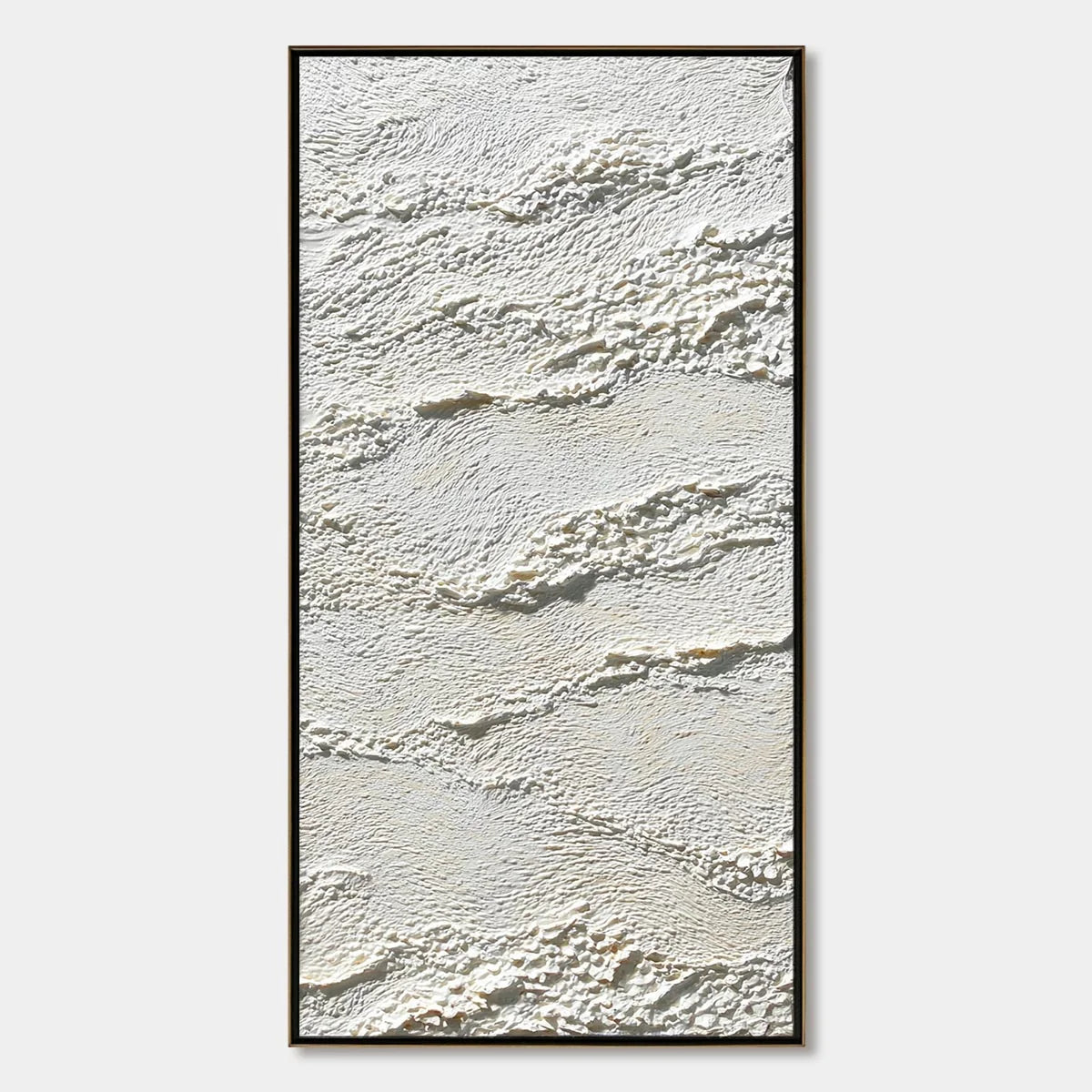 TERRA BLANCA: Minimalist Wabi Sabi Textured Abstract Painting | hanging in living room, Minimalist wall art