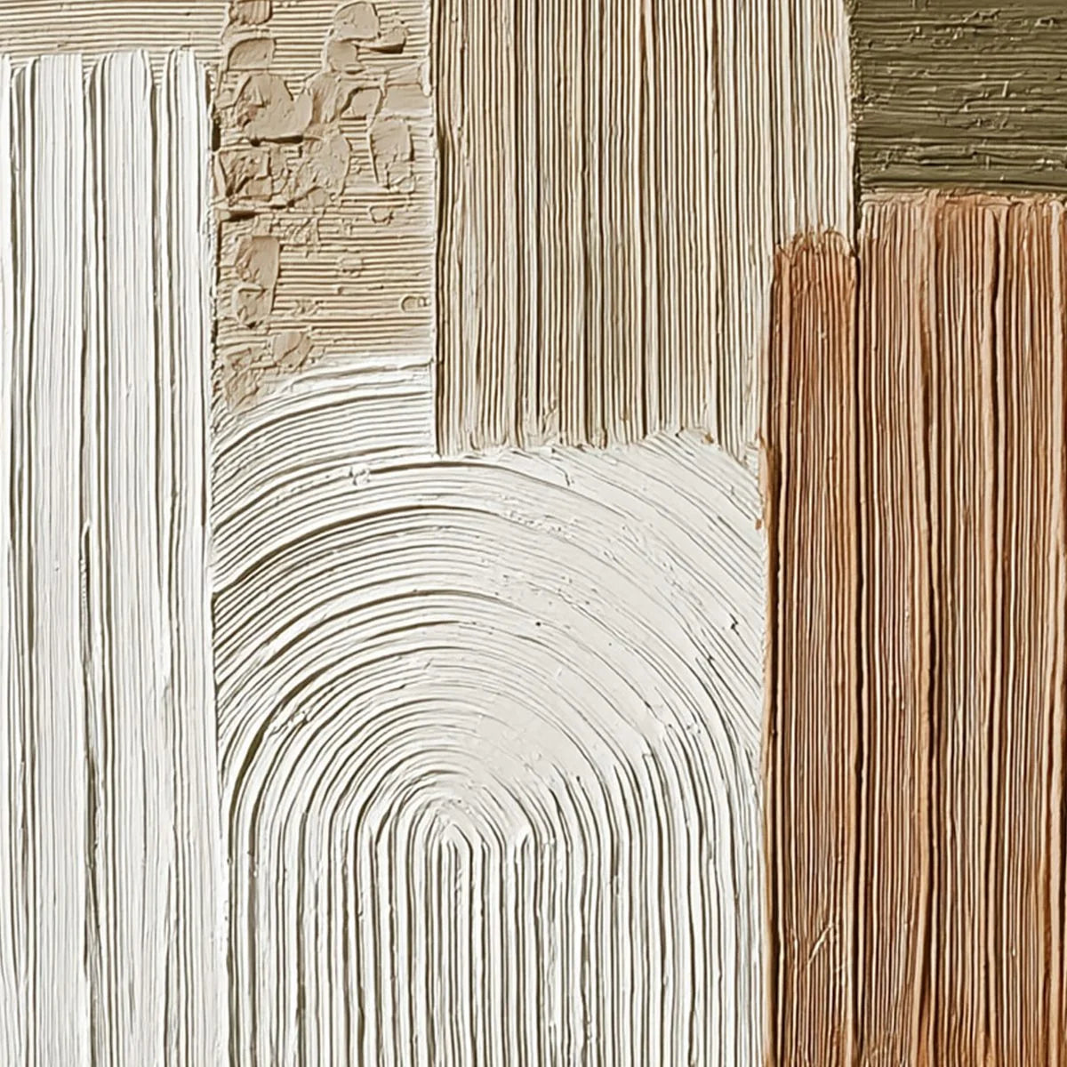 TERRA FIRMA: Heavily Textured Wabi Sabi Abstract Wall Art | rolled canvas, ready for custom framing