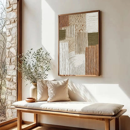 TERRA FIRMA: Heavily Textured Wabi Sabi Abstract Wall Art | multi-color palette, original oil on stretched canvas art