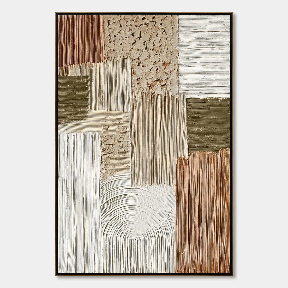 TERRA FIRMA: Heavily Textured Wabi Sabi Abstract Wall Art | hanging in living room, Abstract wall art