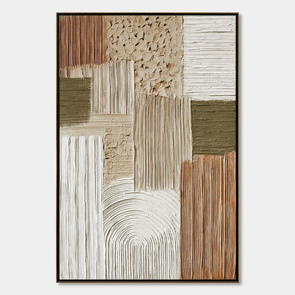 TERRA FIRMA: Heavily Textured Wabi Sabi Abstract Wall Art | hanging in living room, Abstract wall art
