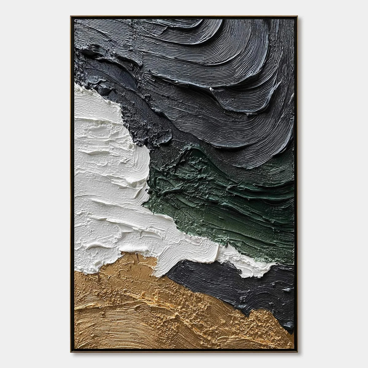 TERRA FIRMA: Heavily Textured Wabi Sabi Abstract Landscape Painting | hanging in living room, Abstract wall art