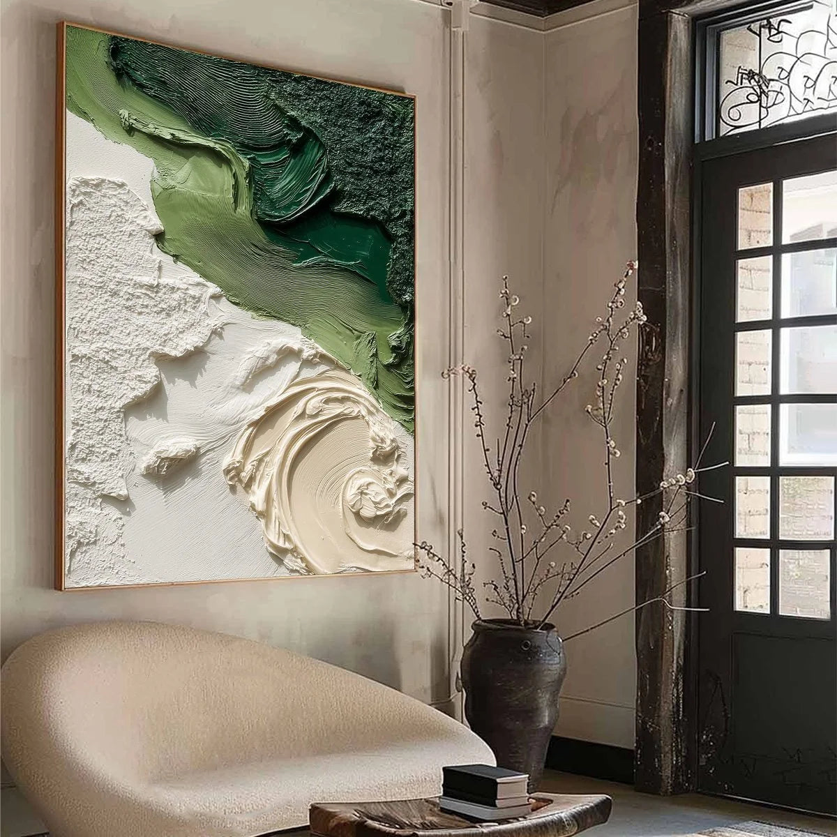 TERRA FIRMA: Heavily Textured Wabi Sabi Abstract Painting in Earth Tones | multi-color palette, original oil on stretched canvas art