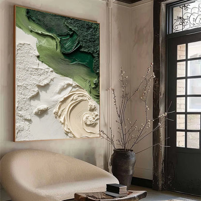 TERRA FIRMA: Heavily Textured Wabi Sabi Abstract Painting in Earth Tones | multi-color palette, original oil on stretched canvas art