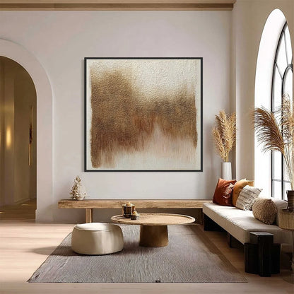 TERRA FIRMA: Heavy Textured Wabi Sabi Abstract Painting | Abstract closeup, raised brushwork detail