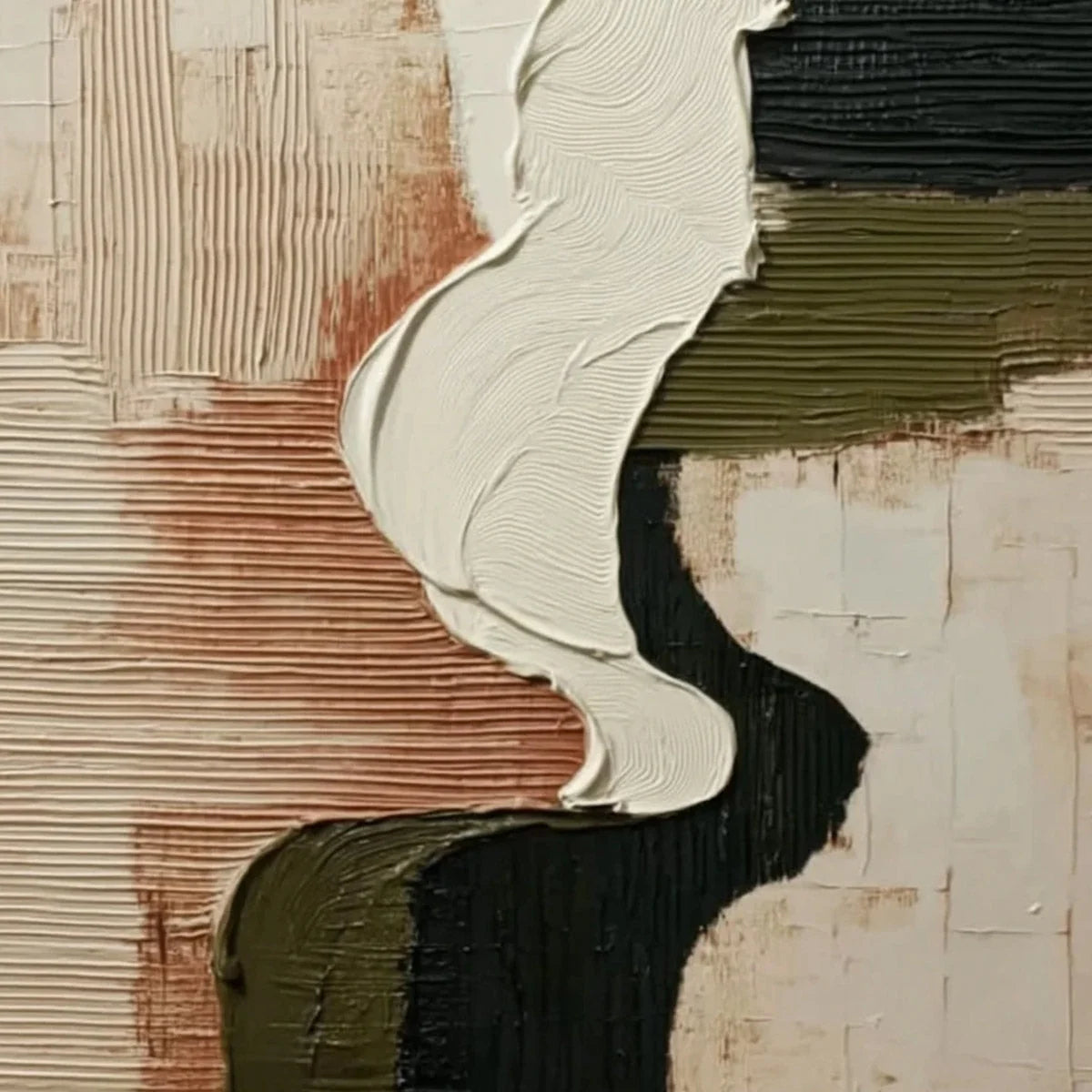 TERRA FIRMA: Textured Wabi Sabi Abstract Art in Earth Tones | rolled canvas, ready for custom framing