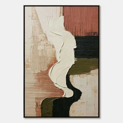 TERRA FIRMA: Textured Wabi Sabi Abstract Art in Earth Tones | hanging in living room, Abstract wall art