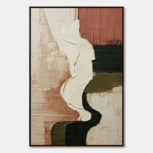 TERRA FIRMA: Textured Wabi Sabi Abstract Art in Earth Tones | hanging in living room, Abstract wall art