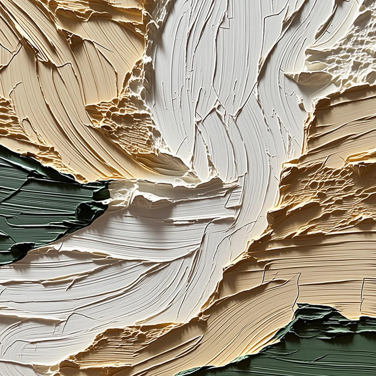TERRA FIRMA: Textured Wabi Sabi Abstract Landscape Painting | rectangular format, hand-painted canvas edge