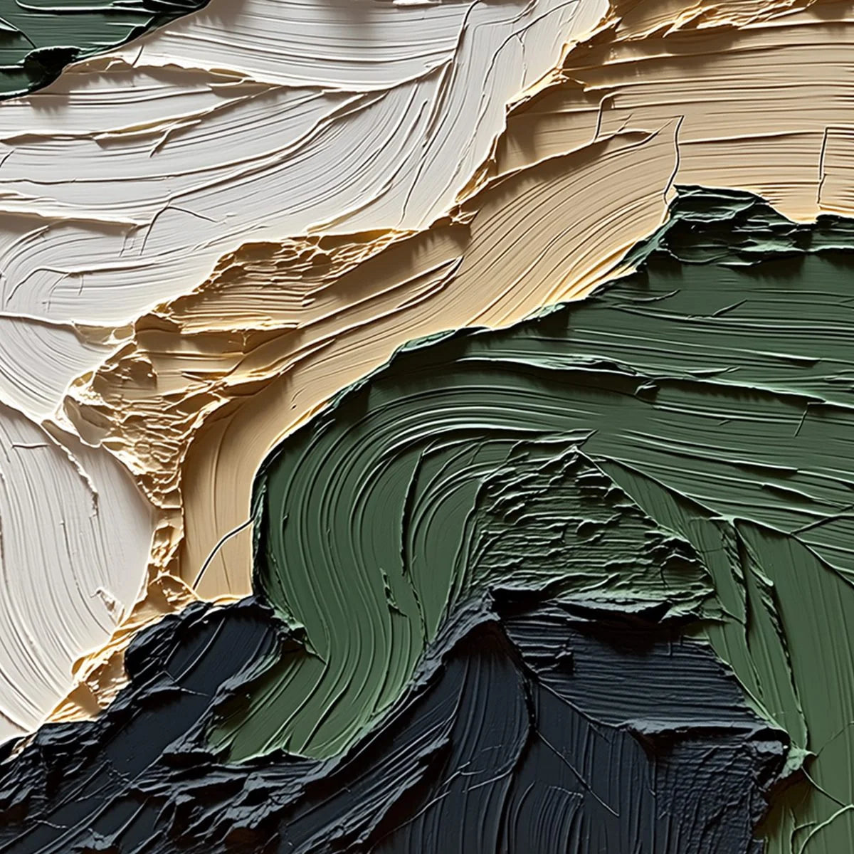 TERRA FIRMA: Textured Wabi Sabi Abstract Landscape Painting | rolled canvas, ready for custom framing