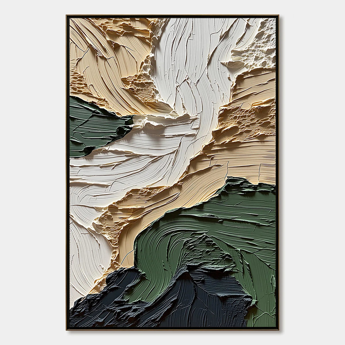 TERRA FIRMA: Textured Wabi Sabi Abstract Landscape Painting | hanging in living room, Abstract wall art
