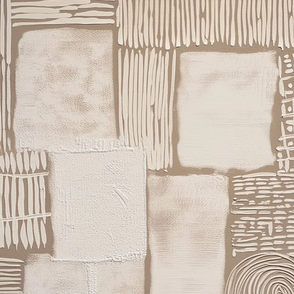 TERRA FIRMA: Textured Wabi-Sabi Abstract Painting for Modern Interiors | rectangular format, hand-painted canvas edge