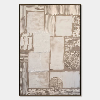 TERRA FIRMA: Textured Wabi-Sabi Abstract Painting for Modern Interiors | hanging in living room, Abstract wall art