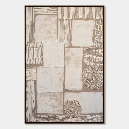 TERRA FIRMA: Textured Wabi-Sabi Abstract Painting for Modern Interiors | hanging in living room, Abstract wall art