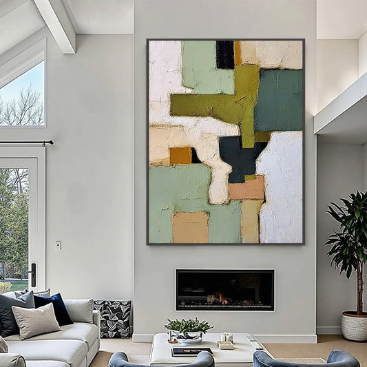 TERRA FIRMA: Textured Wabi Sabi Abstract Oil Painting
