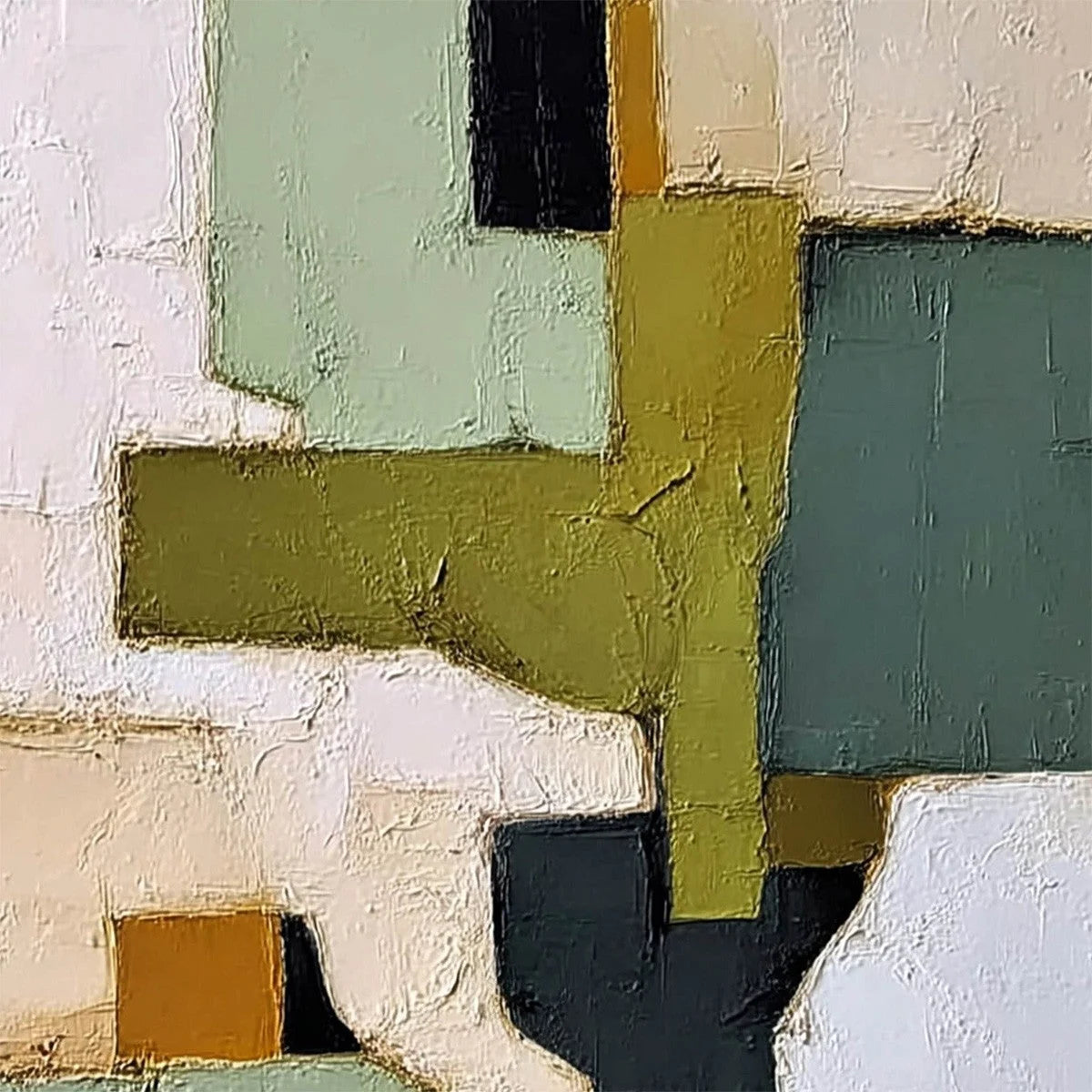 TERRA FIRMA: Textured Wabi Sabi Abstract Oil Painting | rectangular format, hand-painted canvas edge