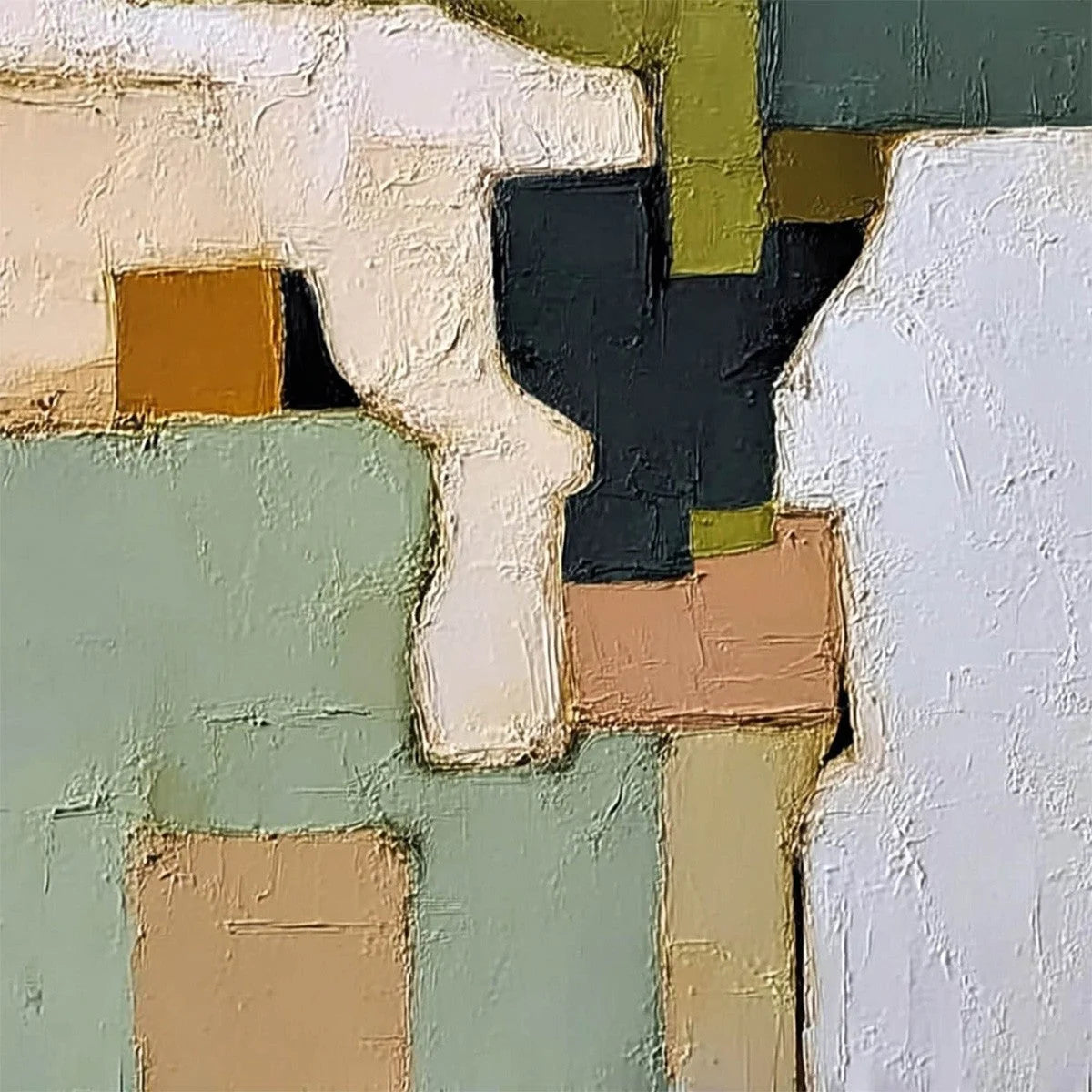 TERRA FIRMA: Textured Wabi Sabi Abstract Oil Painting | rolled canvas, ready for custom framing