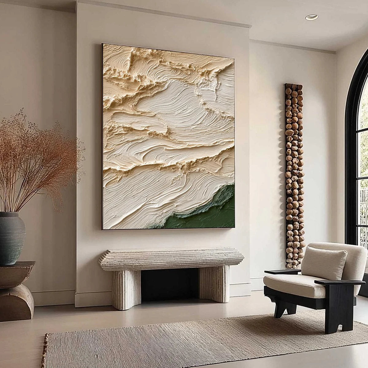 TERRA FIRMA: Textured Wabi Sabi Abstract Oil Painting Wall Art | multi-color palette, original oil on stretched canvas art